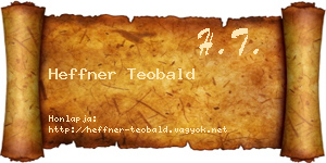 Heffner Teobald névjegykártya